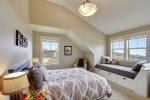 upstairs master bedroom with king at Seascape Retreat